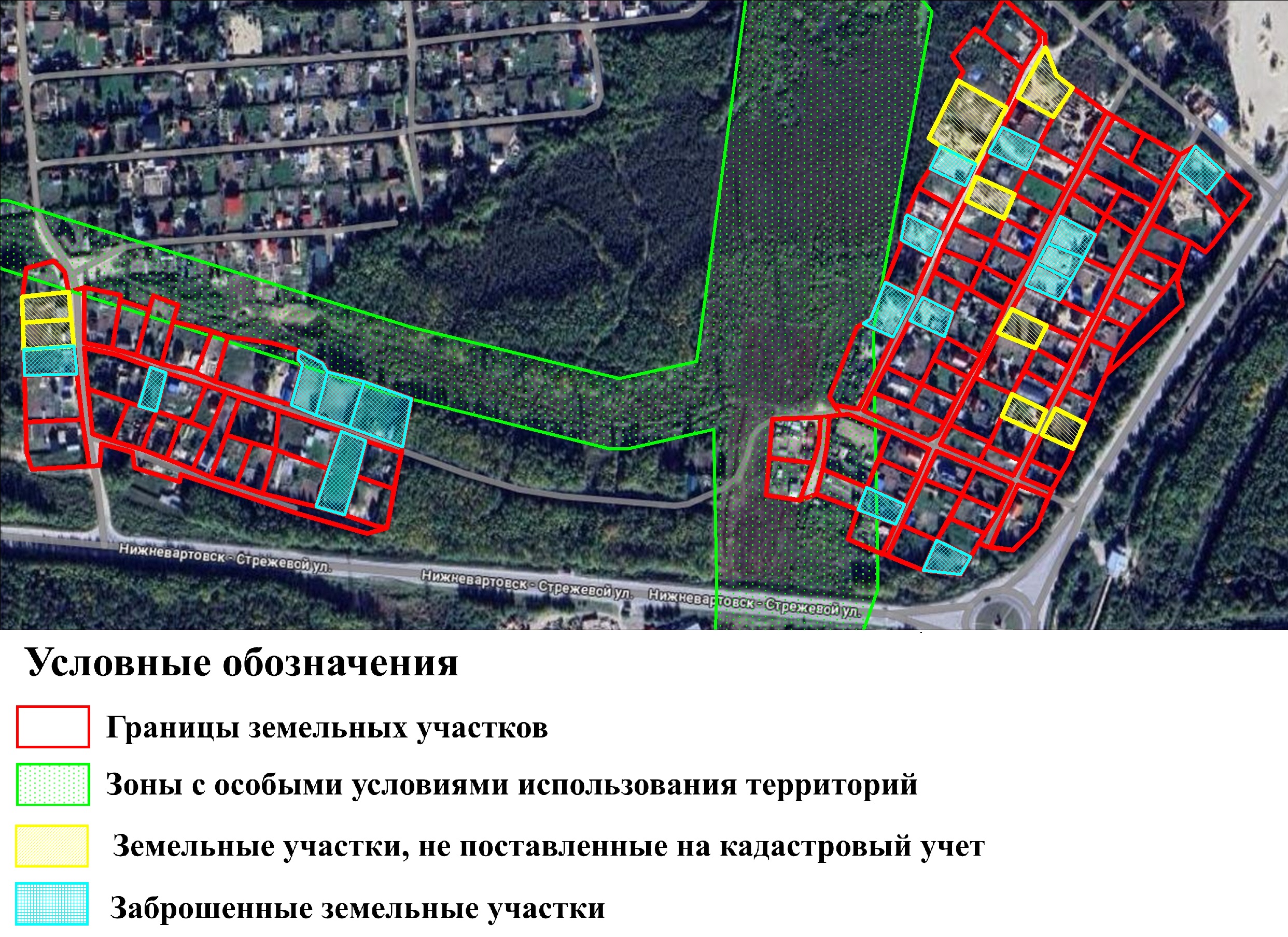 Схема расположения земельных участков на территории СОНТ «Земляне» Нижневартовского района ХМАО-Югры